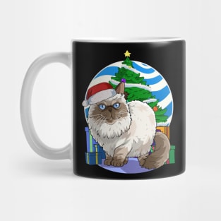 Himalayan Persian Cat Santa Christmas Gift Mug